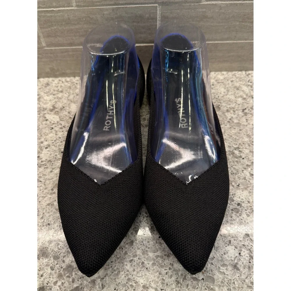 Rothy's Women's The Point Black Pointed Toe Flats Casual/Work Shoes Size 8.5